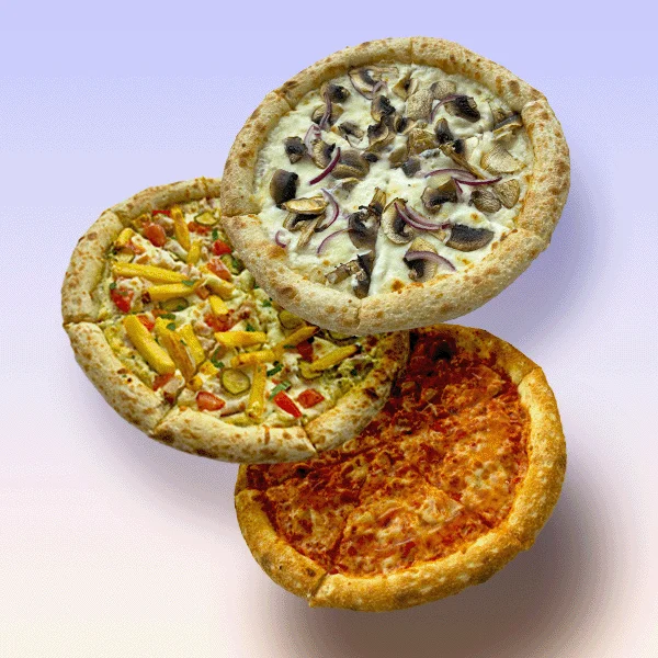 3 пиццы 25 см